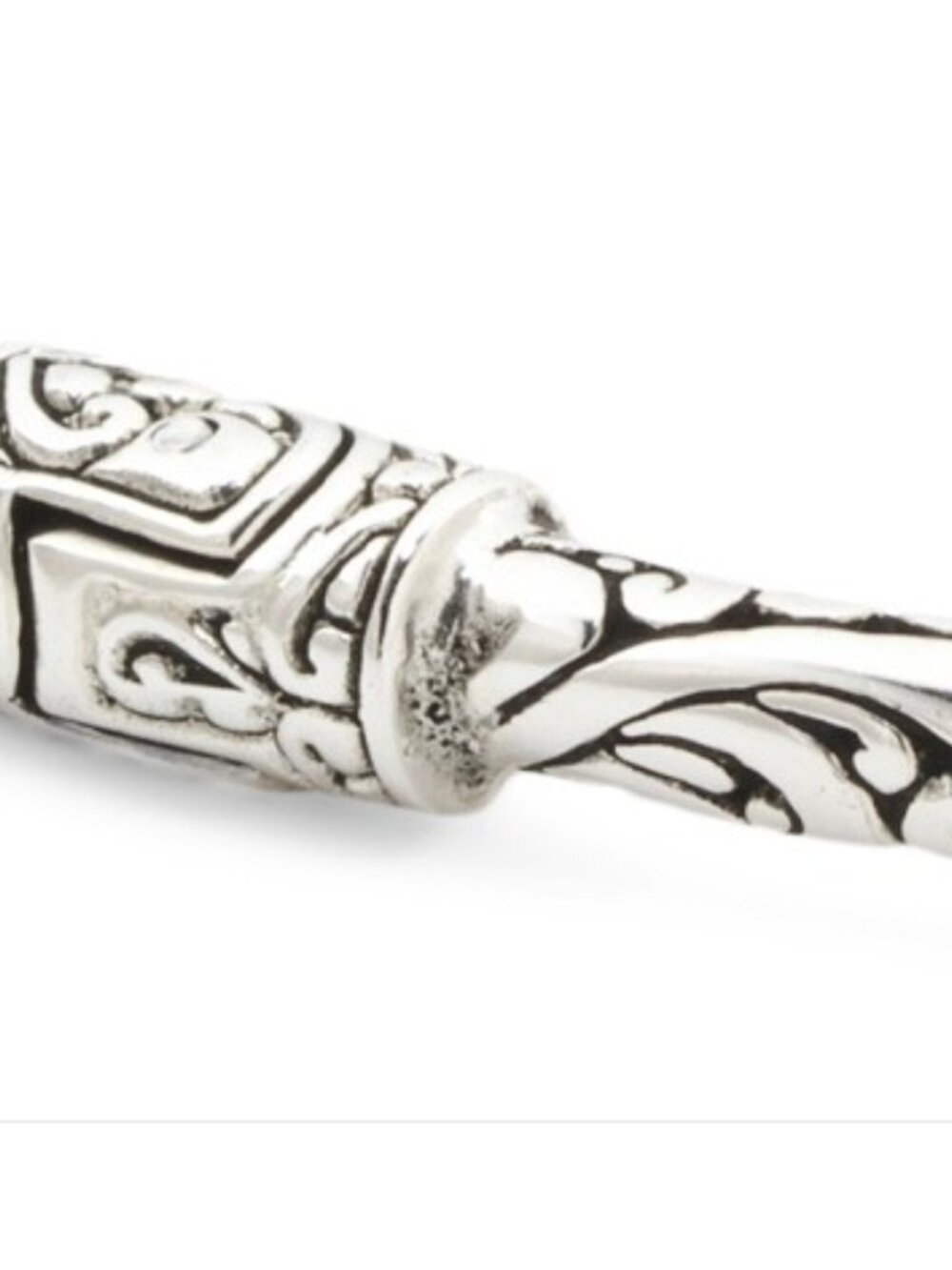 ANNIKA WITT Made In Bali Sterling Silver Plated Filigree Ball Hinged Bracelet - Picture 3 of 3